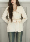 WAIST TIE KNIT JACKET