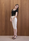 RIBBON LACE TEE