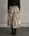Tiered dot skirt