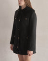 Fur collar classical coat