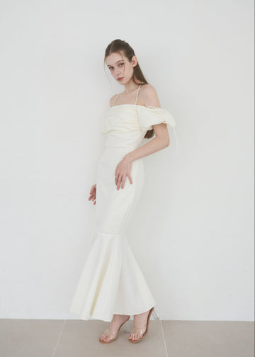 FEMININE COTTON MERMAID DRESS