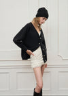 SUEDE FRILL MINI SKIRT