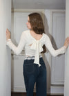 BACK RIBBON LACE TEE