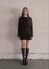 Crop suède jacket