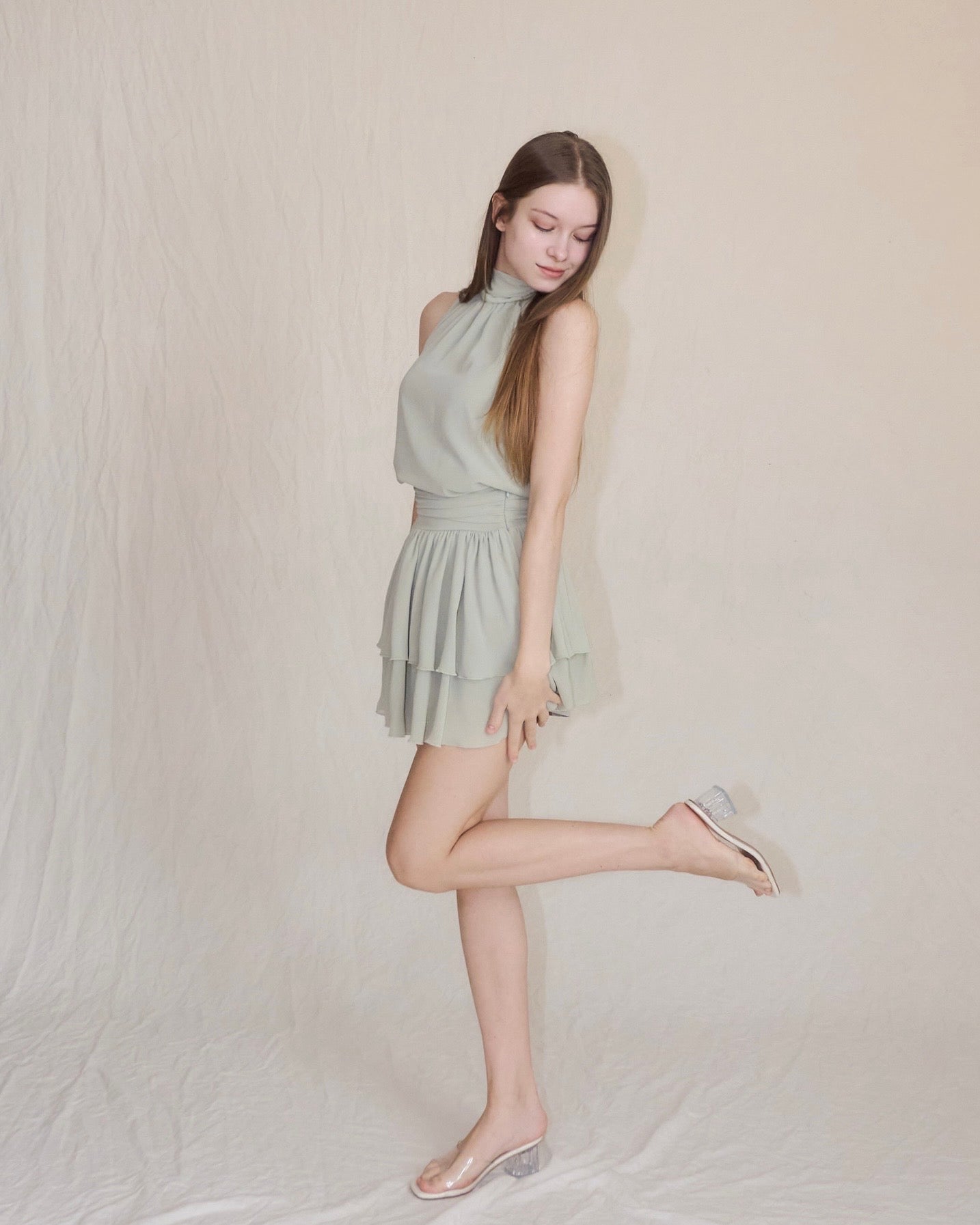 ワンピース YILON Bijou chiffon setup YILON イロン MADE Bijou chiffon setup - メルカリ