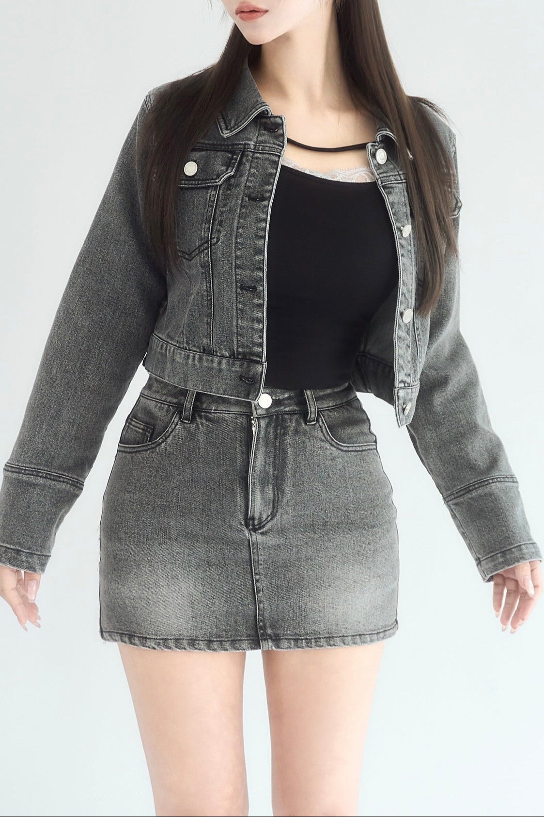 ジャケット・アウター yilon BLOSSOM LACE DENIM JACKET Blossom lace denim jacket – YILON