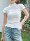 French sleeve bijou tee