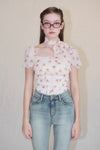 Little flower chiffon blouse