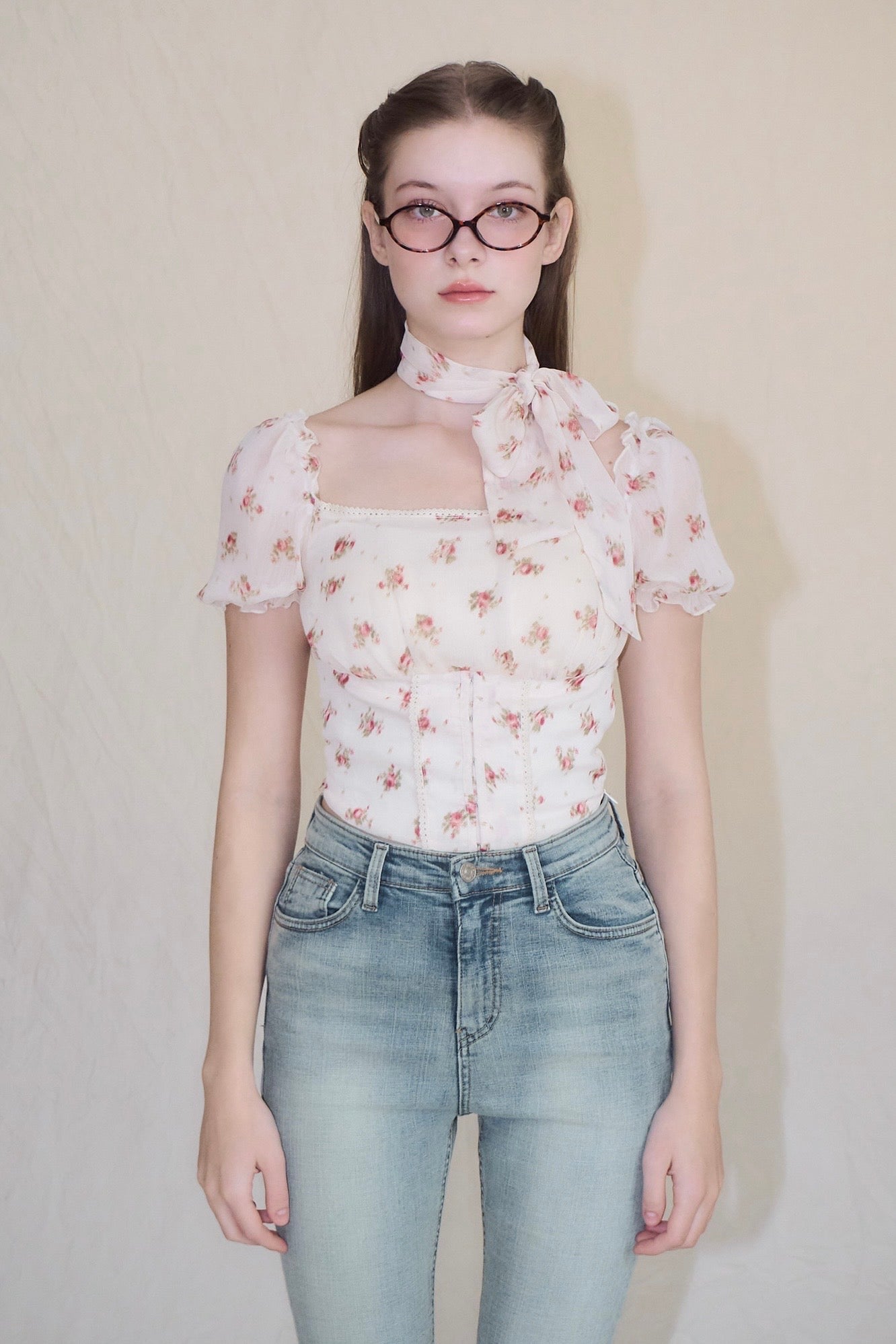 Little flower chiffon blouse – YILON