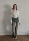 Full lace ribbon tee