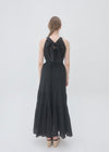 HALTER NECK TIERED MAXI DRESS