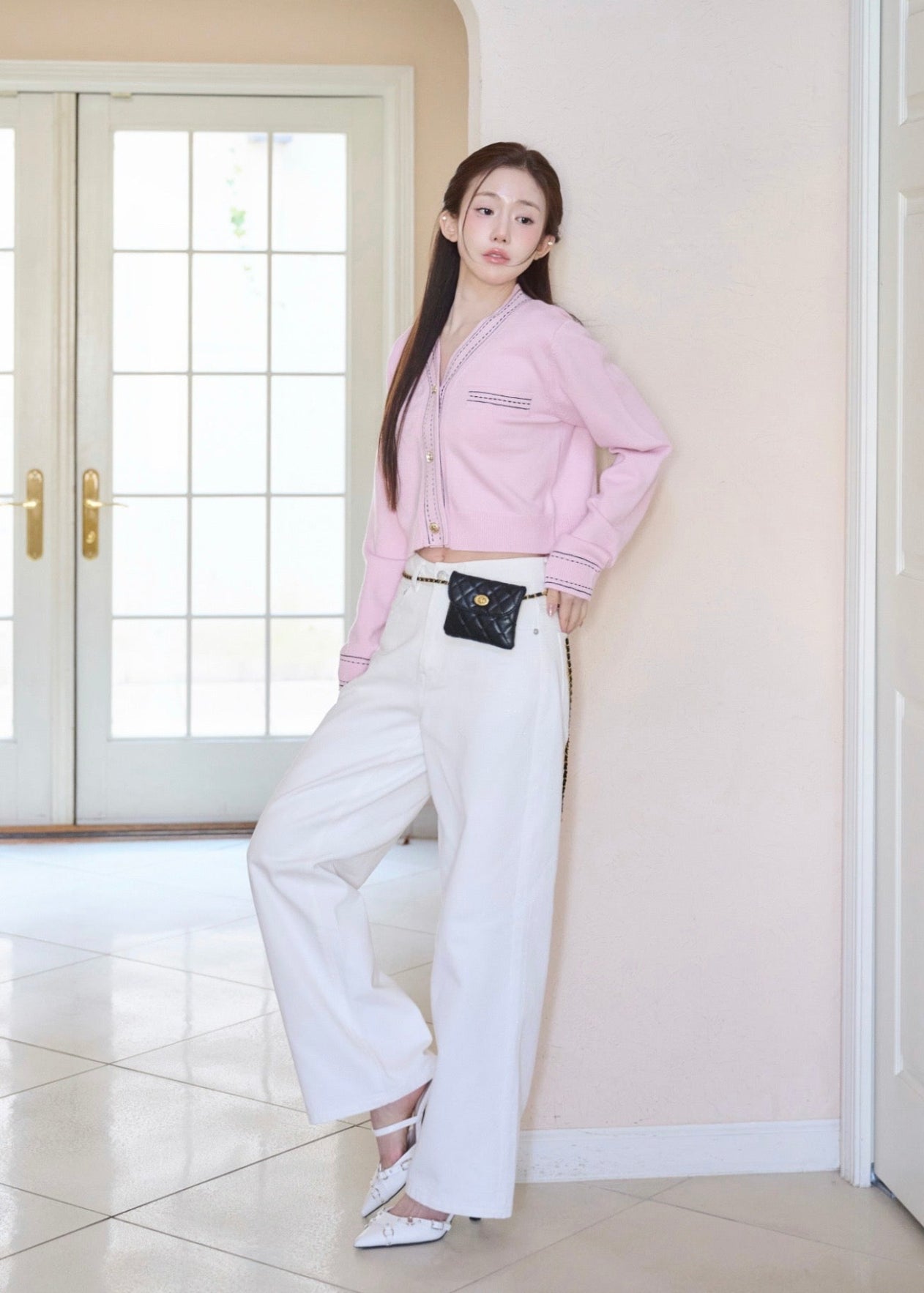 BI-COLOR STITCH CARDIGAN – YILON