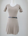PLEATED KNIT OP