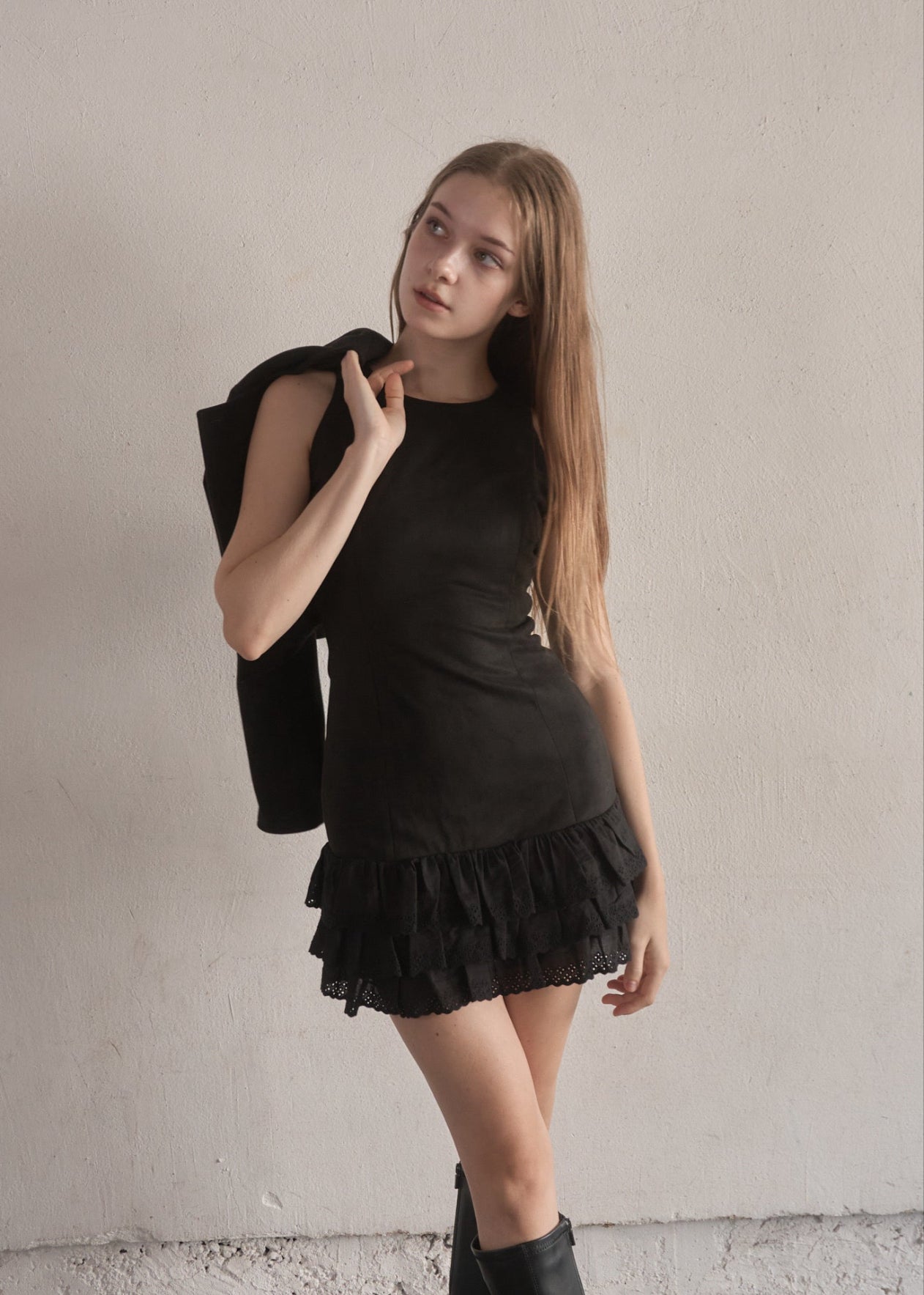 YILON イロン Layered gather opワンピース YILON イロンLayered gather op black