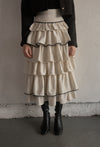 Tiered dot skirt
