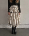 Tiered dot skirt