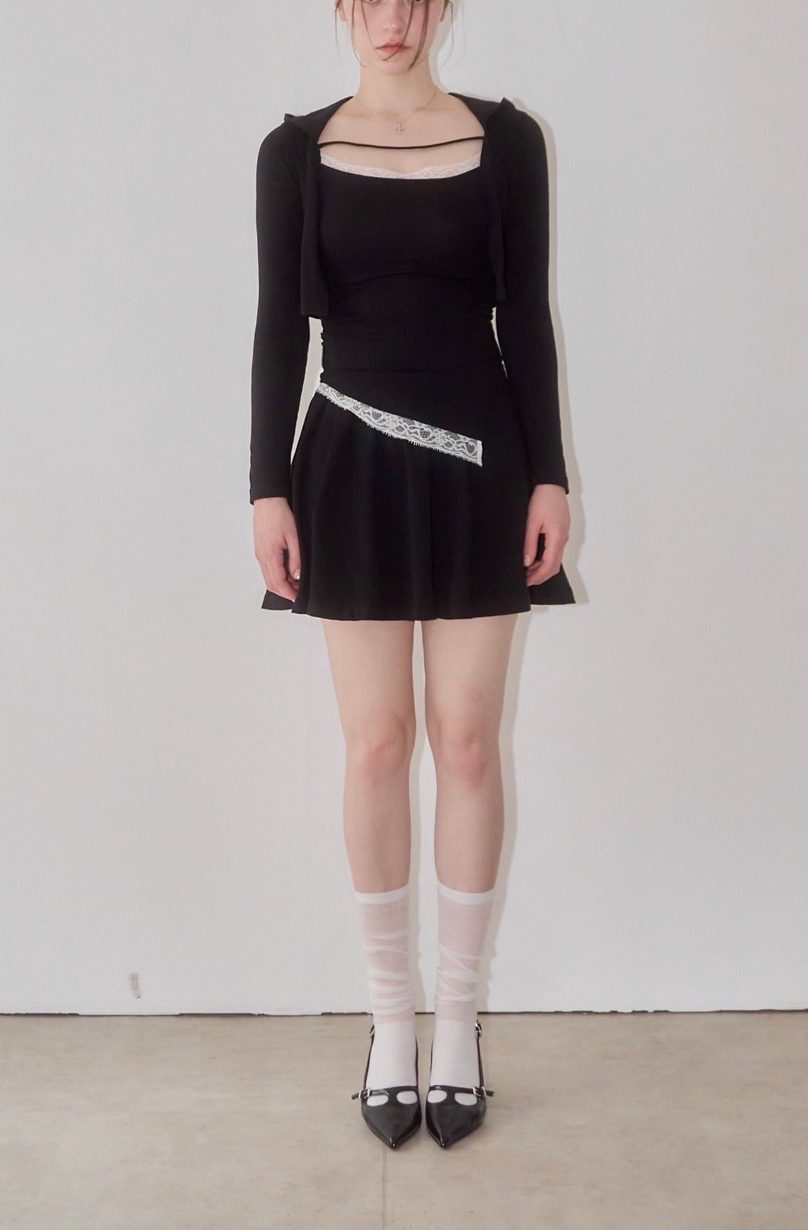 スカート yilon LACE PLEATS PANTS SKIRT yilon LACE PLEATS PANTS SKIRT
