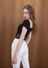 RIBBON LACE TEE