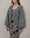 Shaggy drop cardigan