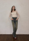 Flower lace blouse