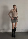 Full lace ribbon tee