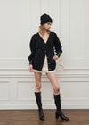 SUEDE FRILL MINI SKIRT