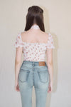Little flower chiffon blouse