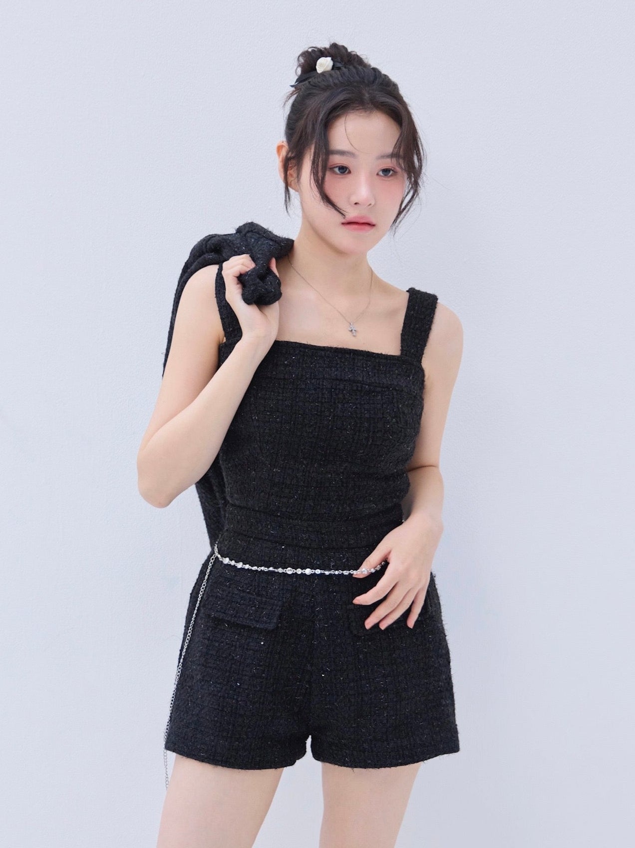 ワンピース YILON TWINKLE TWEED ROMPERS Twinkle tweed rompers – YILON