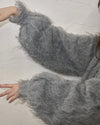 Shaggy drop cardigan