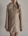 Fur collar classical coat