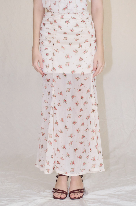 Little flower chiffon skirt