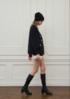 SUEDE FRILL MINI SKIRT