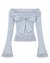 BACK RIBBON LACE TEE