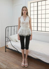 HALTER-NECK PEPLUM BLOUSE