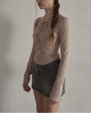 Full lace ribbon tee