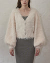 Shaggy drop cardigan