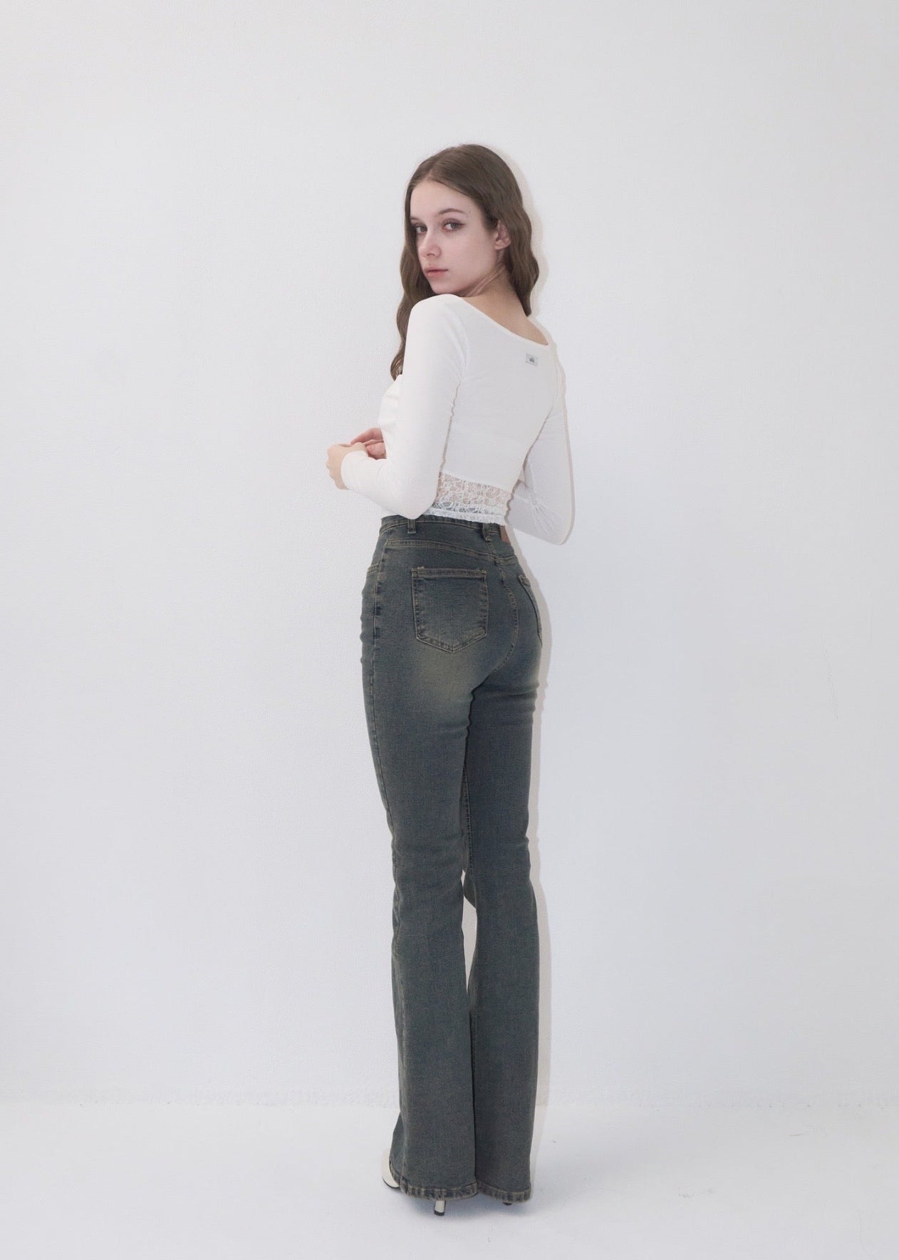 Gather lace tee – YILON