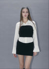 Cable bustier layered Set