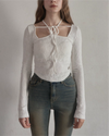Full lace ribbon tee