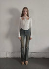Full lace ribbon tee
