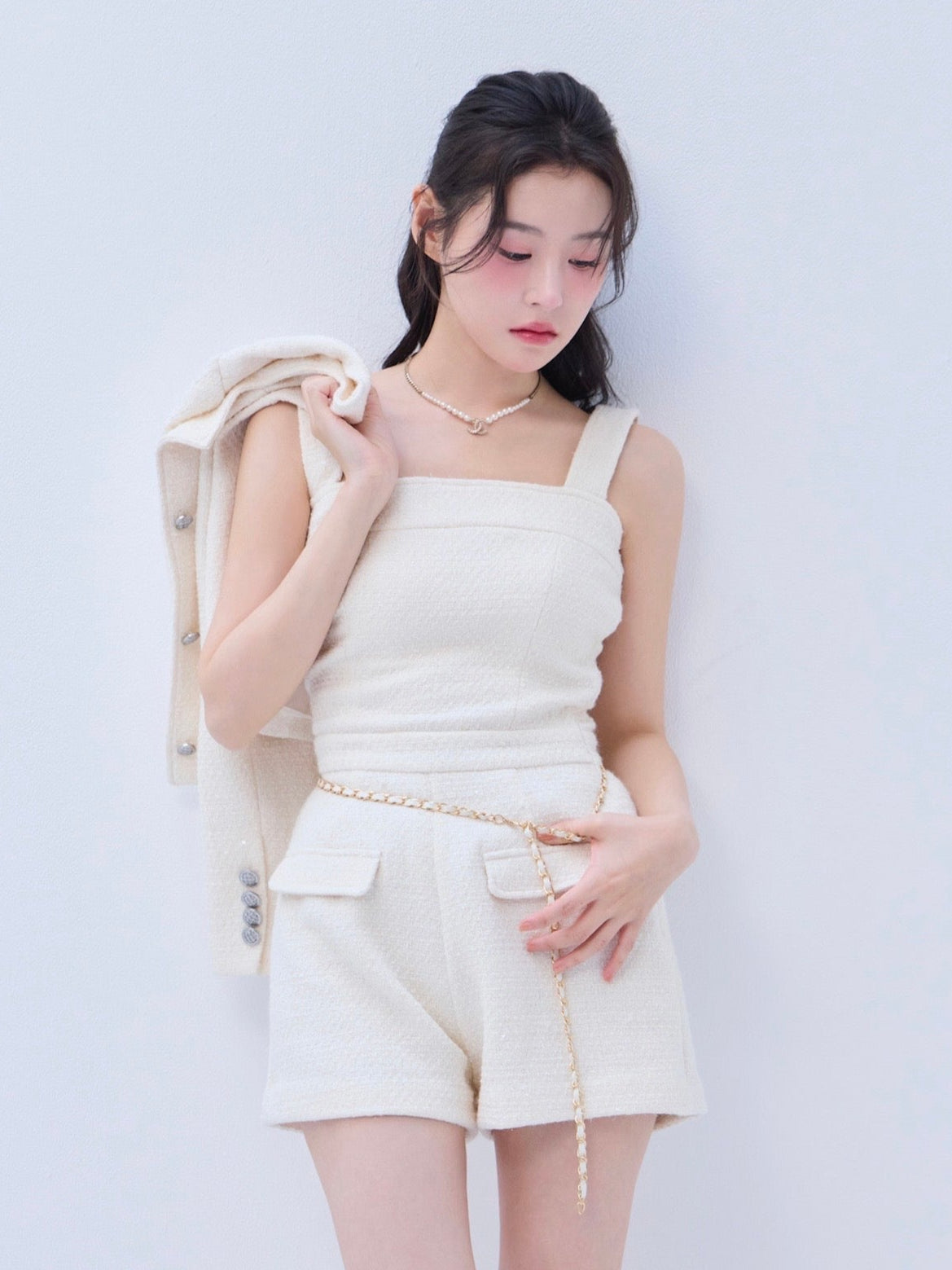 Twinkle tweed rompers – YILON