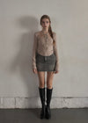 Full lace ribbon tee