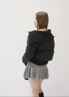 Rib collar puffer jacket