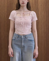 RIBBON LACE TEE