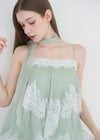 LACE TRIM TIERED CAMI TOP