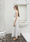 HALTER NECK TIERED MAXI DRESS