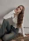 Full lace ribbon tee
