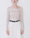 Gather lace tee