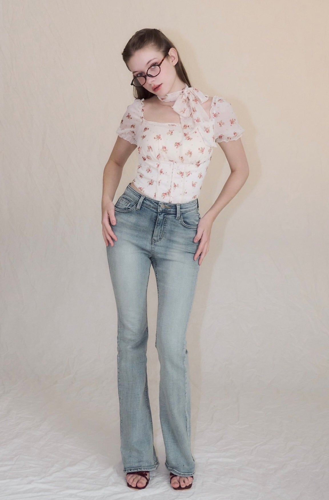 yilon SEMI FLARE DENIM フレアデニム　イロン　ハイウエスト SEMI FLARE DENIM – YILON