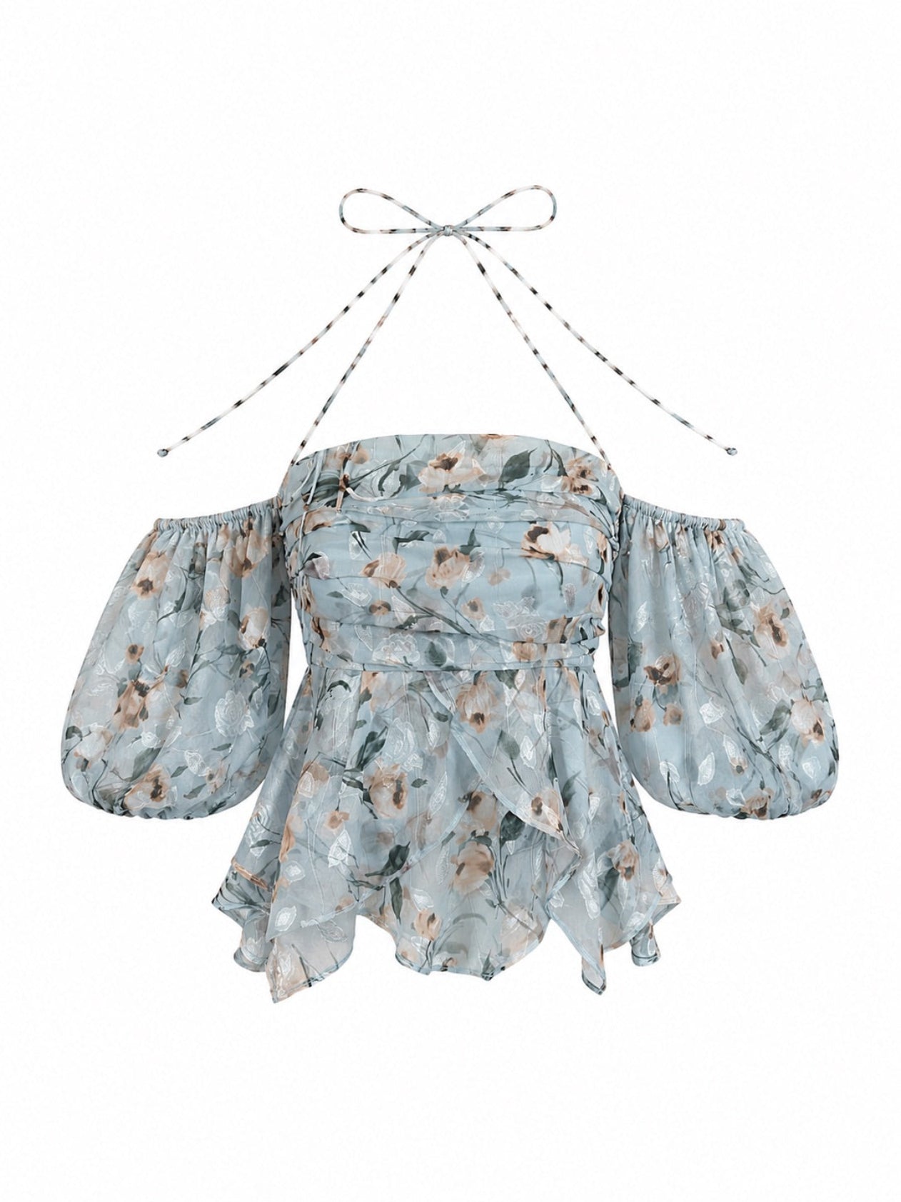 【美品】yilon Joli flower blouse black JOLI BOLD FLORAL BLOUSE – YILON